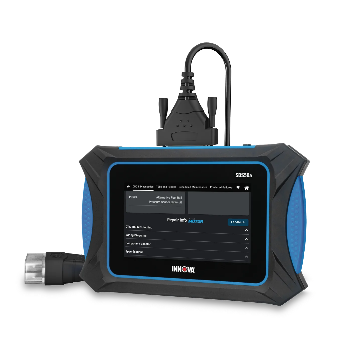 INNOVAPRO SDS50 diagnostic scan tool screen displaying real-time live data graphs and PID monitoring